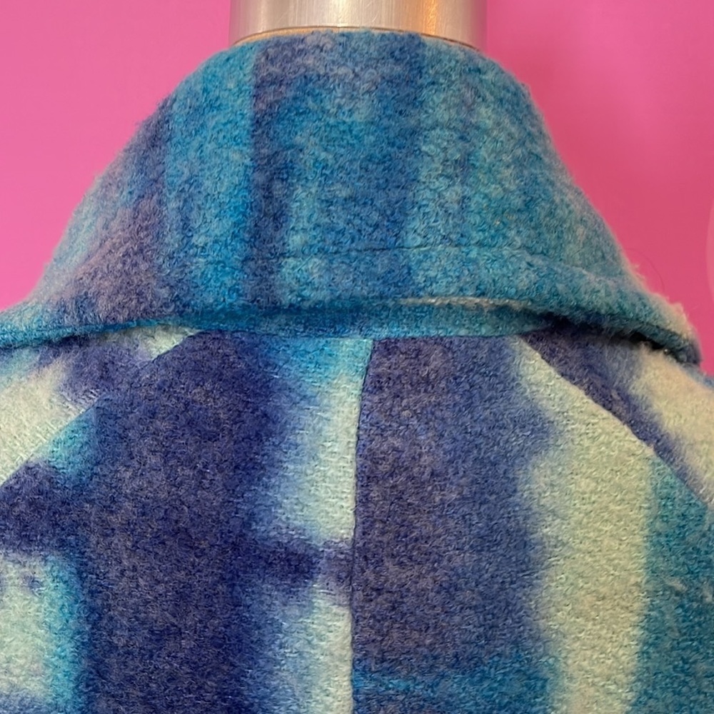 Vivienne Westwood Blue White Green Plaid Wool Coat - Picture 10 of 16